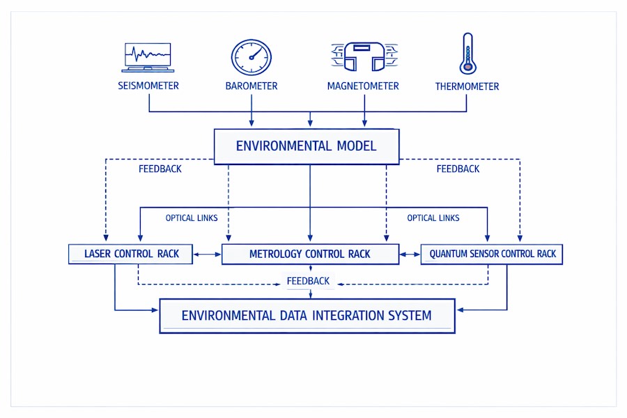 Environmental sensor array for the Metric‑Gradient Interferometer