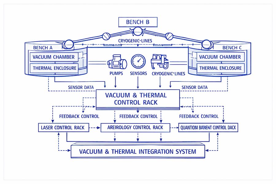 Vacuum and thermal systems for the Metric‑Gradient Interferometer