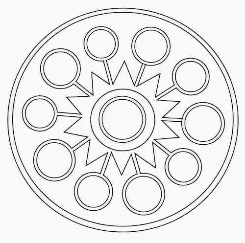 Representation of the Avebury Mandala crop formation